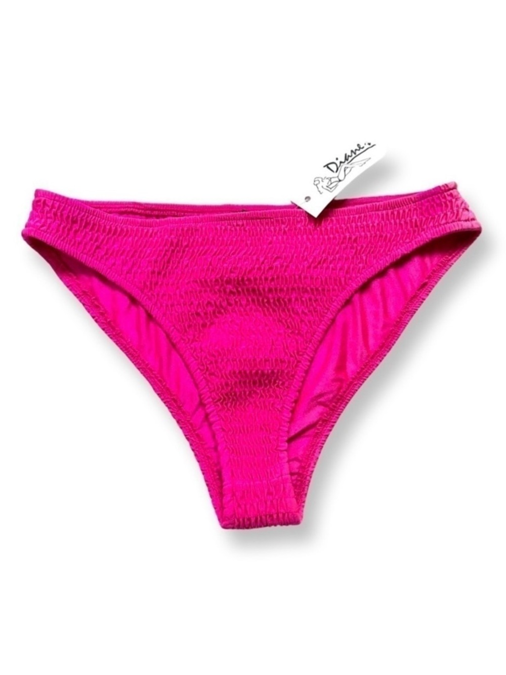 🔴 5 for $10 ONE Rehab LAB Fuchsia Ruched High Cut Swim Bottom Size L